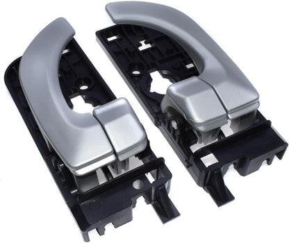 ya 4 8.24 baidi for Hyundai Sonata Inside Interior Inner Door Handle Silver Rear Left&Right 2Pcs
