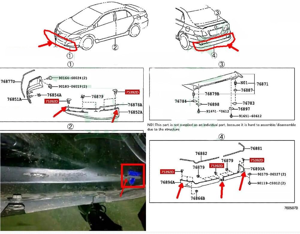 ya 27 10.13 baidi 10 Car Bumper Spoiler Fender Flare Molding Retainer Clips for Toyota for Lexus