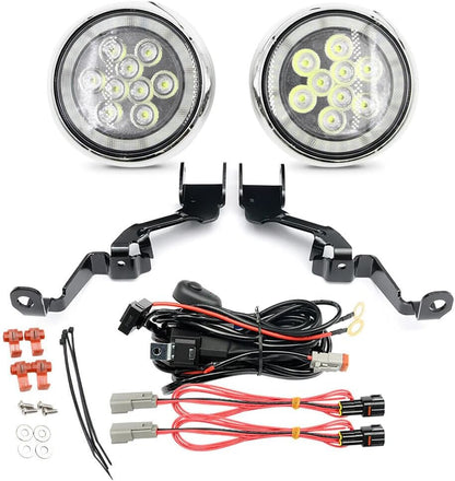 ya 4 8.10 2 x Halo LED Driving Daytime Running Lights for Mini Cooper R55 R56 R58 R59