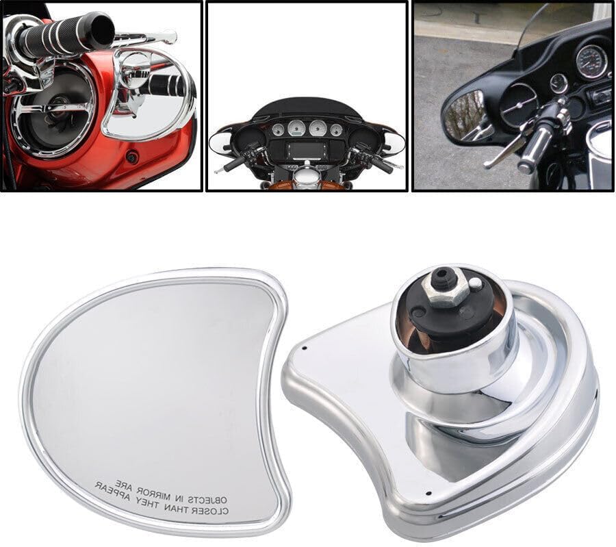 ya 13 9.15 baidi Chrome batwing rearview mirror for Harley Touring Glide FLHX 14-23-