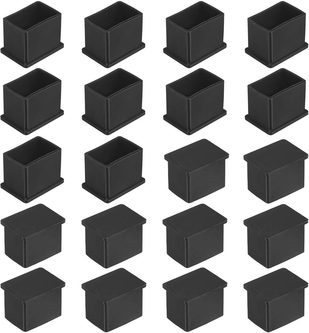ya 26 10.21 baidi 20-Pack Tangle Furniture Leg Caps, 0.78 x 1.2 (20 x 30mm) PVC Leg Caps