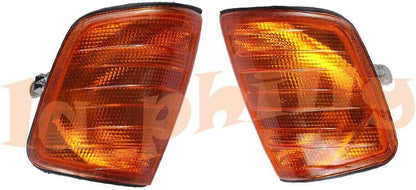 ya 6 8.24 baidi Pair L+R Amber Corner Lights Turn Signal for Mercedes W124 E-Class Sedan 1985-95