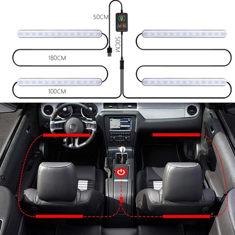 ya 13 9.15 baidi LED Strip Atmosphere Lamps for Cars Mood Lighting Interior Lights Decorative