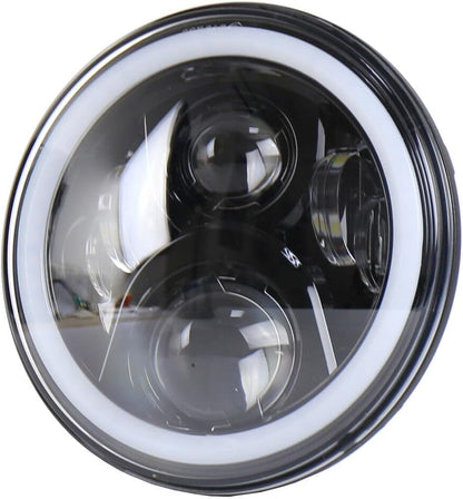 ya 7 8.24 baidi 2x7 Inch Round LED Headlight High/Low Beam Halo Corner Eye for Ford Courier for Mustang 