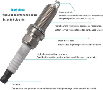 ya 9 10.24 6-pack ignition coils + 6-pack Platinum TT spark plugs for Toyota for Lexus Camry
