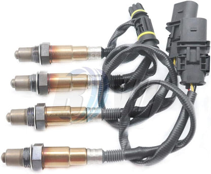 ya 9 10.24 Oxygen Sensor up + Downstream for Mercedes-Benz c300 2008-2012 e550 2011 4pcs