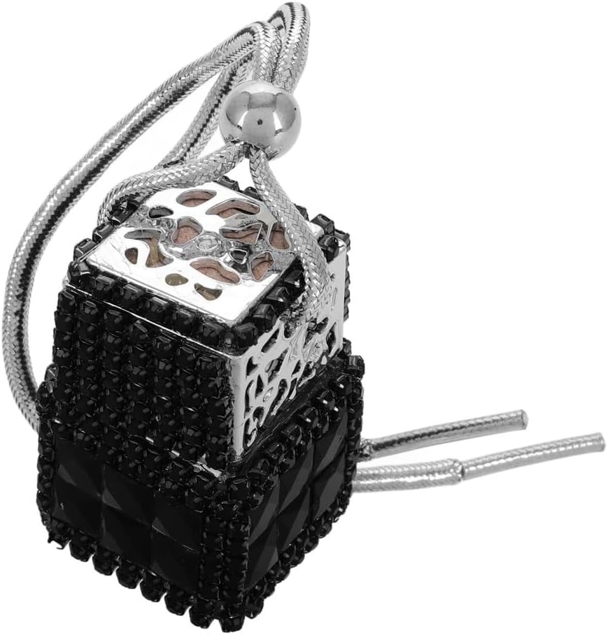 ya 4 8.14 Bling Car Hanging Perfume Bottle Crystal Rearview Mirror Pendant Refillable