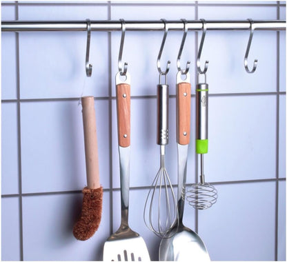 ya 26 10.21 baidi 10 Pcs Stainless Steel Hook Kitchen Hooks for Pans Metal Hanging-2