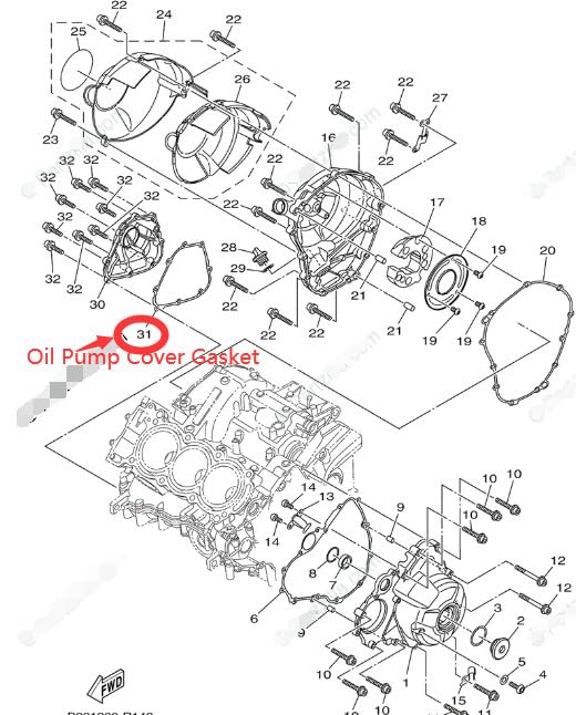 ya 13 9.15 baidi Engine Right Cover Trigger Cover ket for Yamaha Tracer900-MTT9 2017 2019 2020