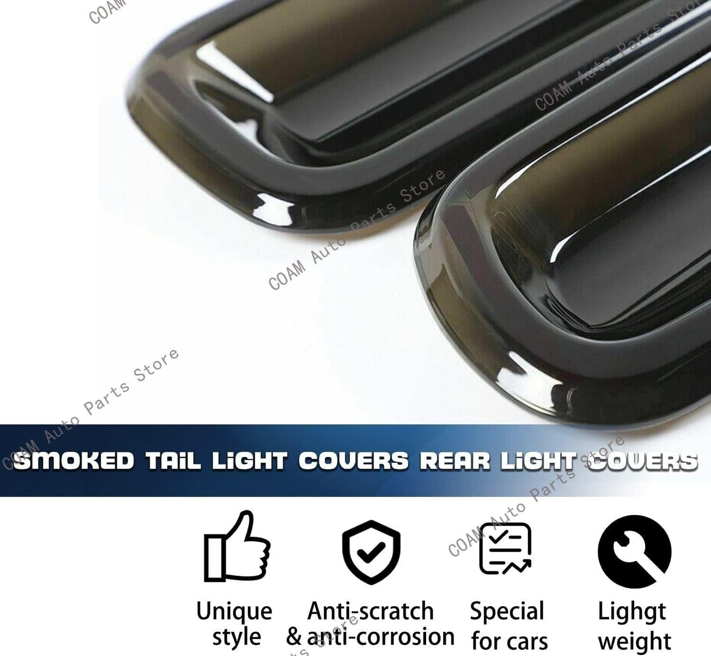 ya 4 8.24 baidi 4 Pack Smoked Tail Light Covers Rear Light Guards for Dodge for Challenger 2015-2022