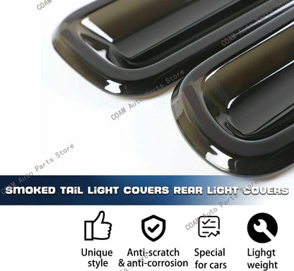 ya 4 8.24 baidi 4 Pack Smoked Tail Light Covers Rear Light Guards for Dodge for Challenger 2015-2022