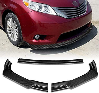 ya 2 8.15 Carbon Fiber Look Front Bumper Lip Spoiler Body Kit for Toyota for Sienna 2011-2015
