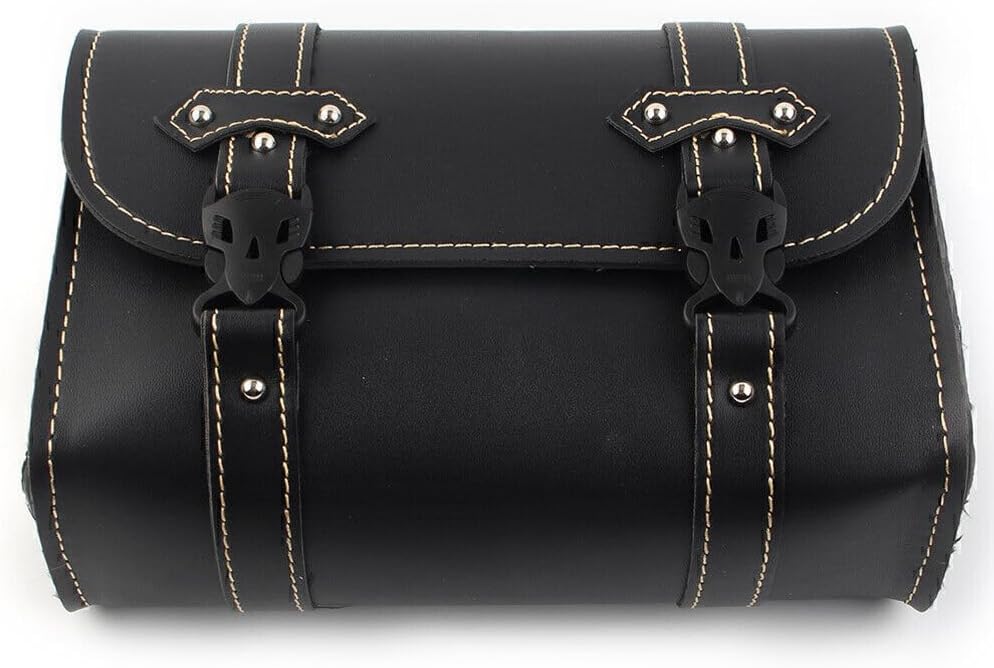 ya 11 9.14 baidiMotorcycle Universal Tool Bag PU Leather Side Storage Saddle Bag Luggage Pouch