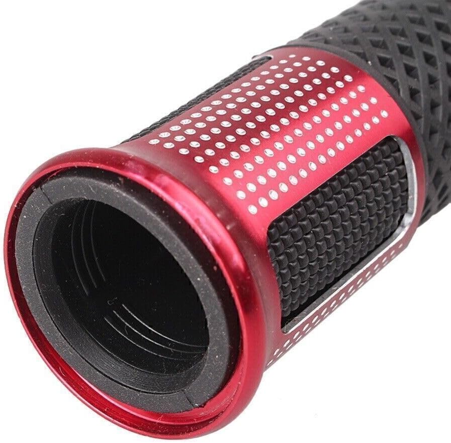 ya 6 8.14 CNC Aluminum Motorcycle Gel Rubber Hand Grips for 7/8 Standard Handlebar