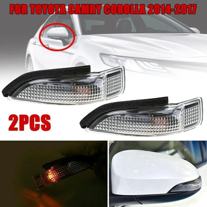 ya 4 8.24 baidi Suitable for Toyota Venza for Corolla Smoked White/Amber Side Mirror Sequential Signal Lights 