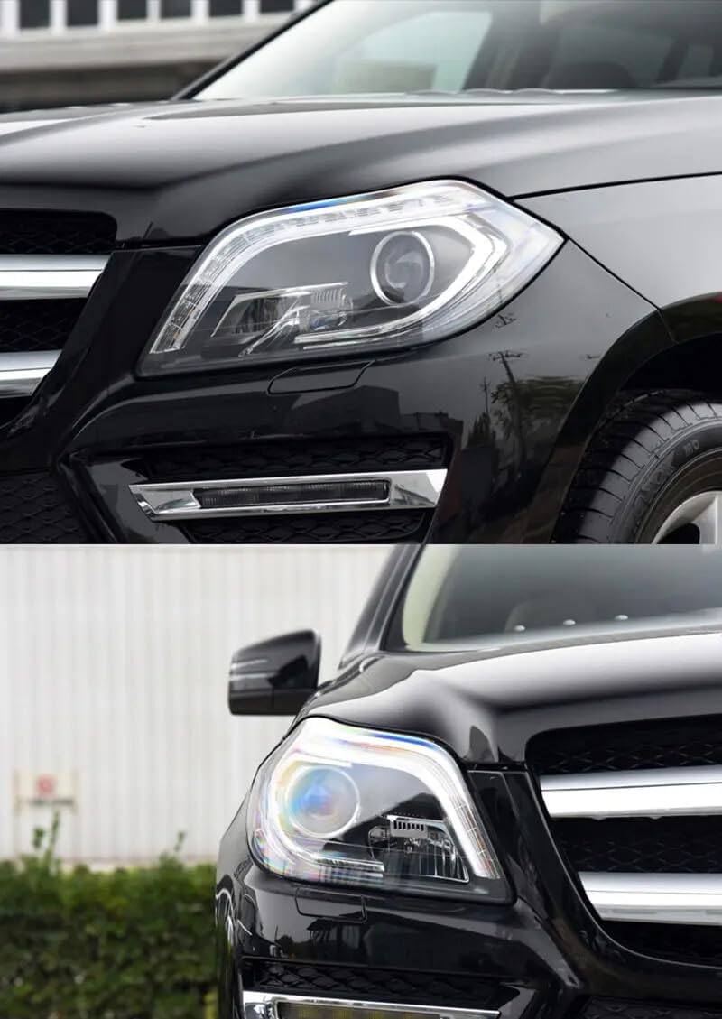 ya 7 8.24 baidi For W166 GL350 GL450 GL550 2012-2016 Pair Front Headlight Headlamp Lens Cover