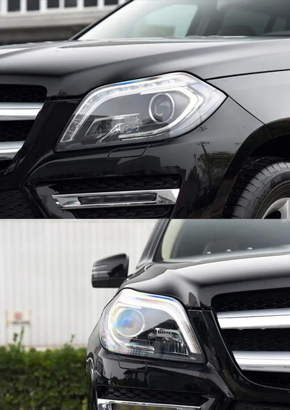 ya 7 8.24 baidi For W166 GL350 GL450 GL550 2012-2016 Pair Front Headlight Headlamp Lens Cover