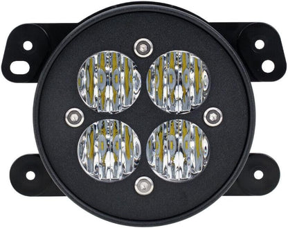 ya 4 8.10 x LED Flood Pattern Anti-collision Fog Light H10 Connector for Jeep for Chrysler for Dodge 