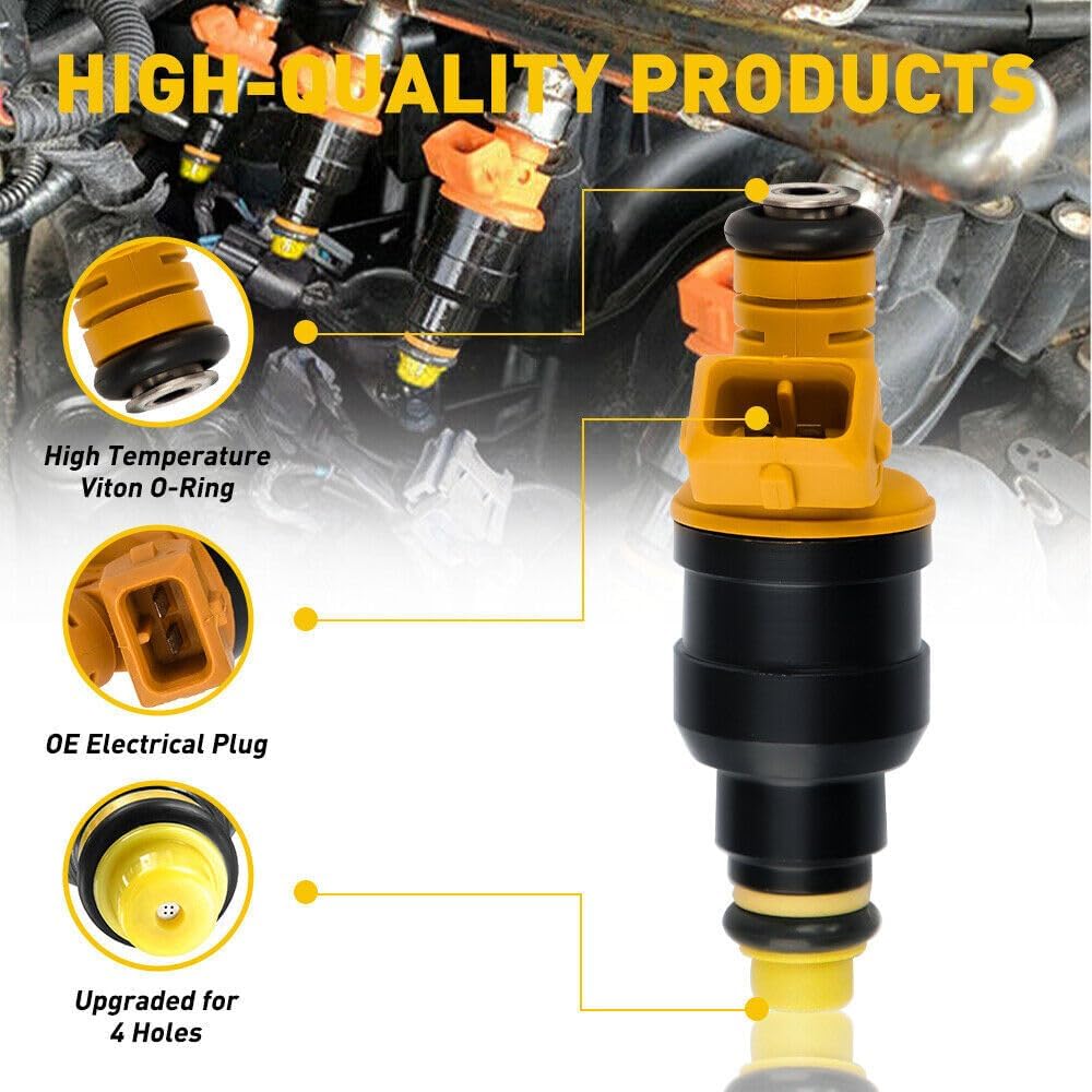 ya 10 9.16 baidi 8pcs Upgrade Fuel Injectors for Ford F150 F250 F350 4.6L/5.0L/5.4L 0280150718