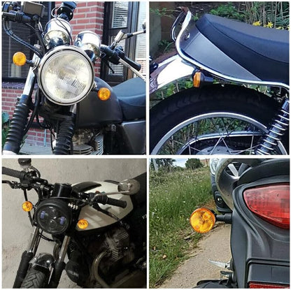 ya 4 8.10 4x Silver Motorcycle Turn Signals Indicator Blinker Amber Light for Honda for Suzuki