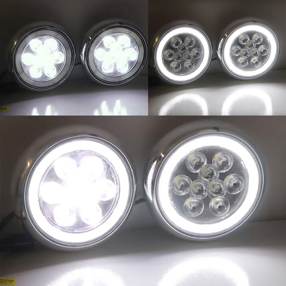ya 4 8.10 2 x Halo LED Driving Daytime Running Lights for Mini Cooper R55 R56 R58 R59