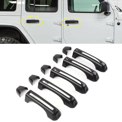 ya 9 10.24 for Jeep for Wrangler JL 2018-2020 4-DR ABS Tailgate Door Handle Cover Trim