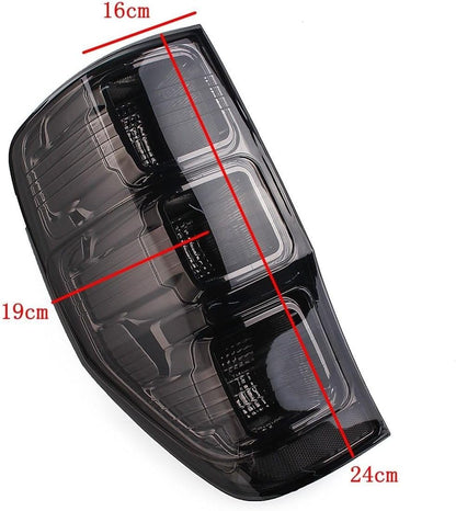 ya 4 8.10 2pcs SMOKE Black Tail Lights for Ford RANGER T6 MK1 MK2 WildTrak 2011-2018