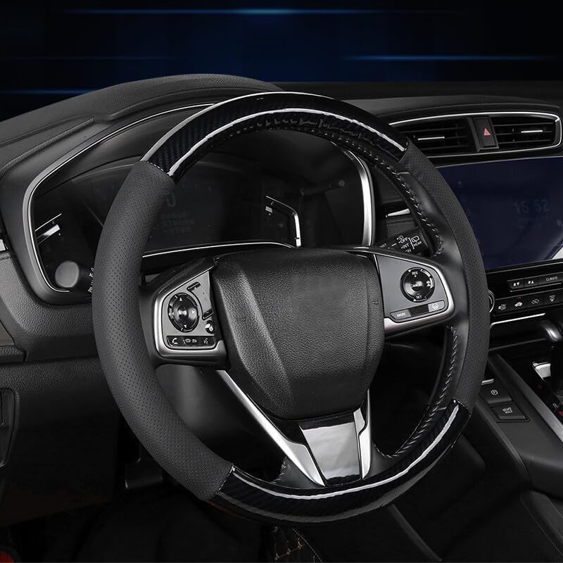 ya 4 8.24 baidi Carbon Fiber Steering Wheel Cover 14.5''-15'' Universal Waterfroof Anti-Slip