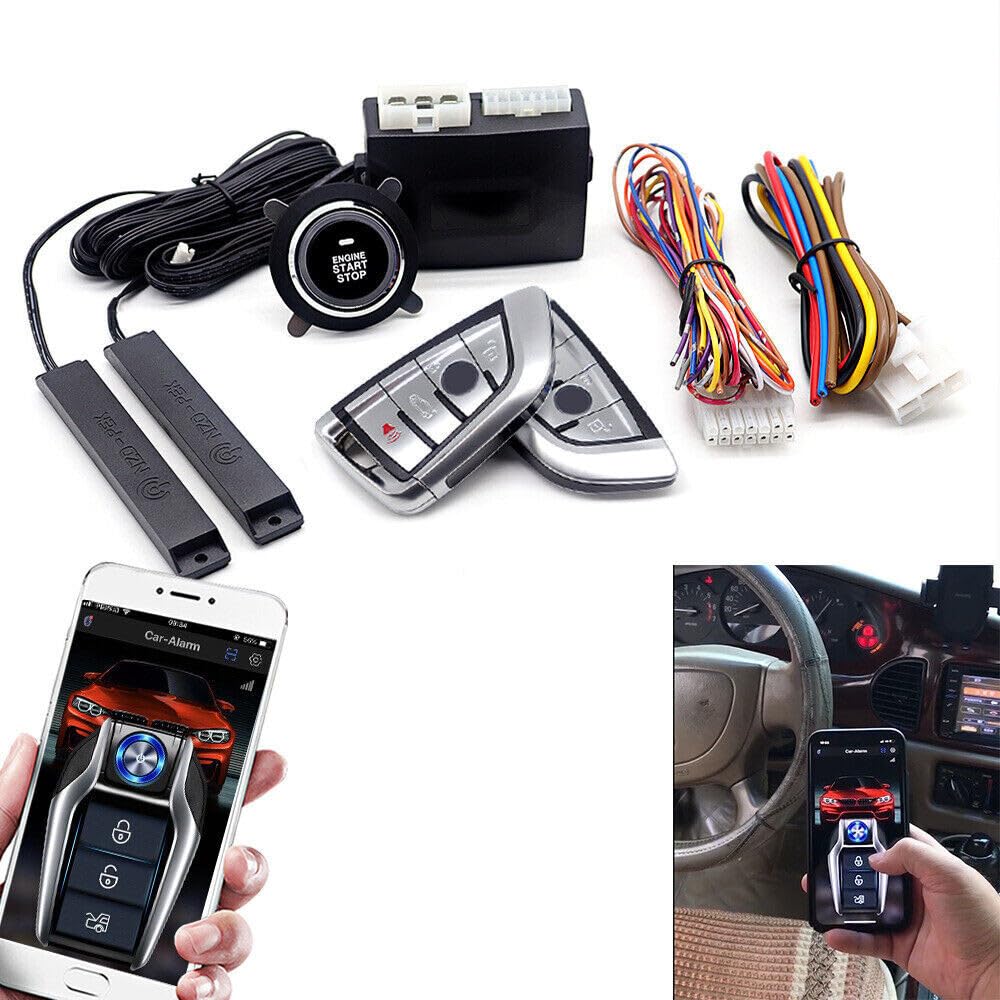 ya 4 8.8 Car SUV Keyless Entry Engine Start Alarm System Push Button Remote Starter Stop