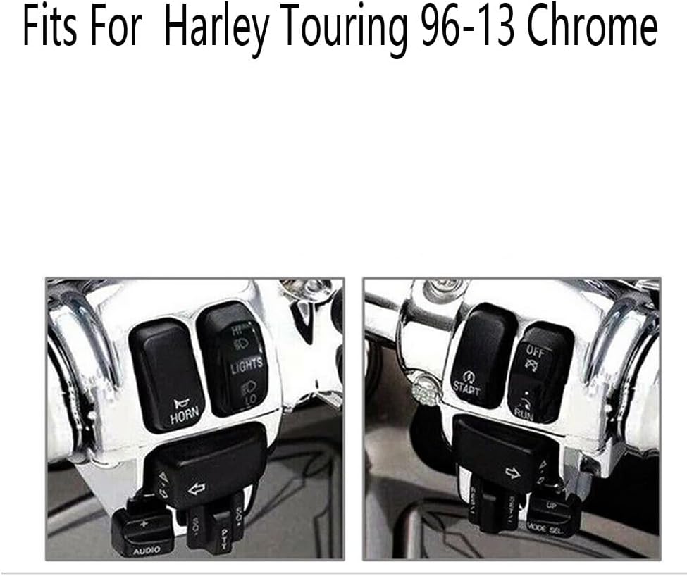 ya 4 8.24 baidi Handlebar switch housing protective cover and 10 button covers suitable for Harley Touring 1996-2013