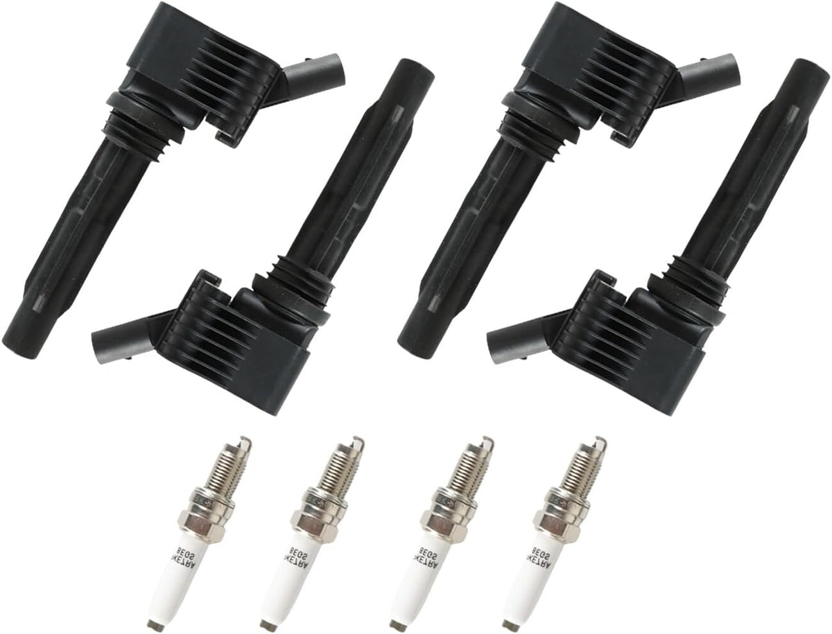 ya 9 10.24 4pcs Ignition Coils & Iridium Spark Plug Kit for VW for JETTA for Audi 2016-2018