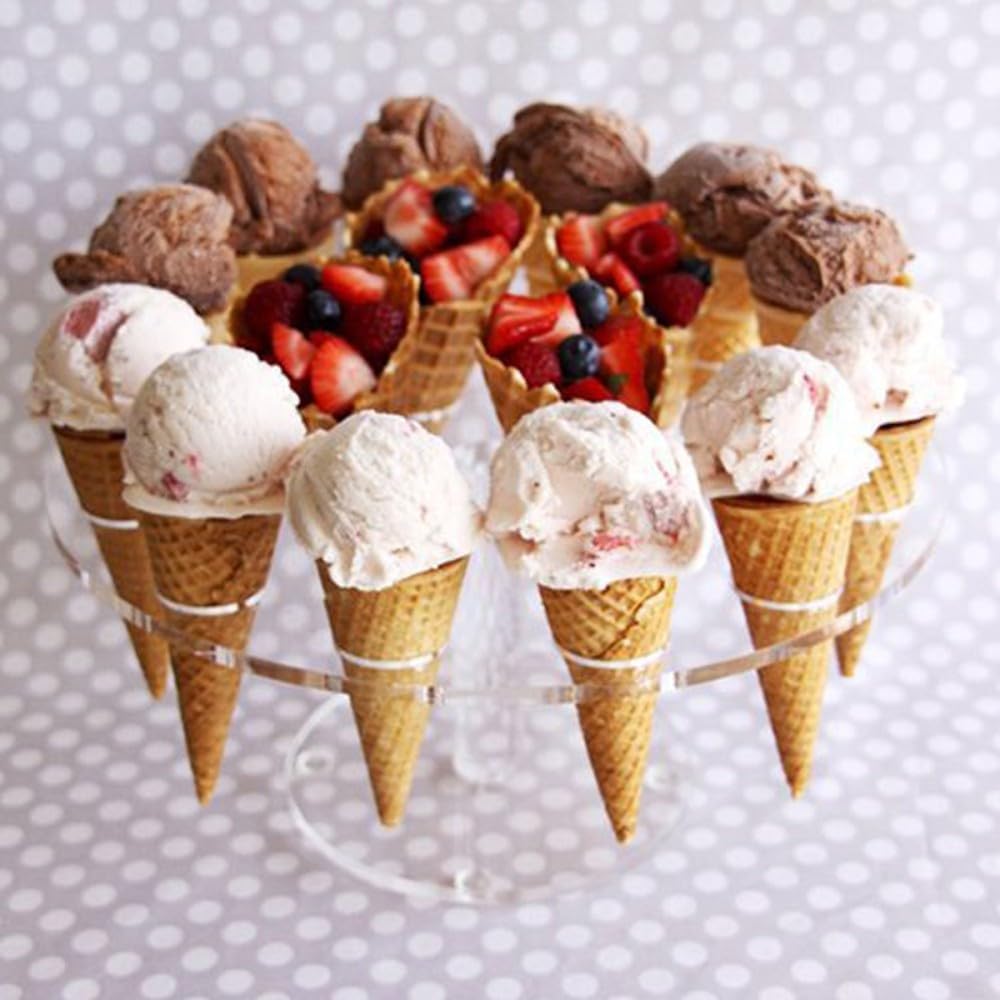 ya 14 9.20 baidi 16 -Capacity Ice Cream Stand Cone Stands for Dessert Table Charcuterie-1