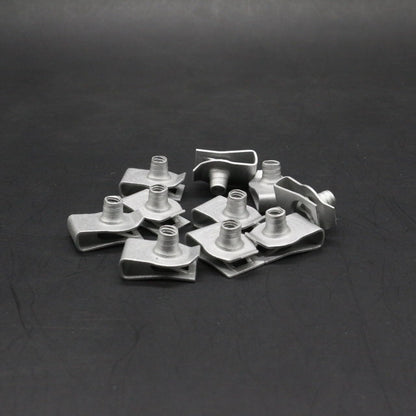 ya 5 8.10 10Pcs Silver Front & Rear Bumper Extruded U Nut Retainer Clip 11513599 for GM