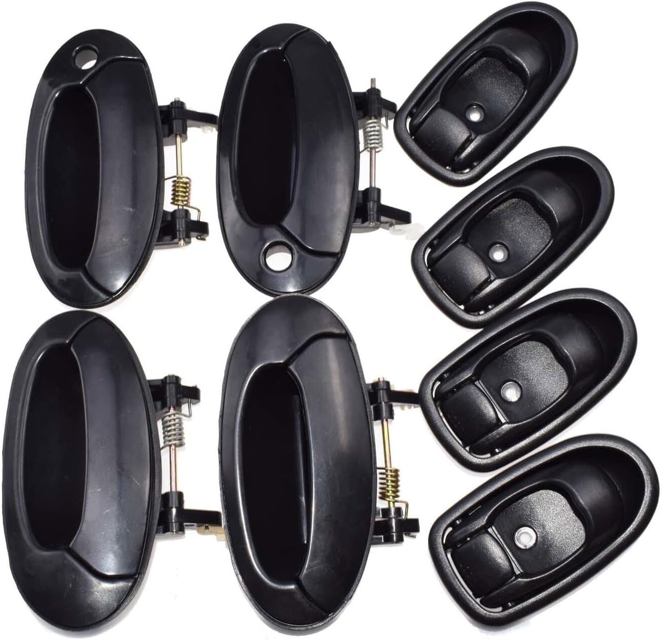 ya 2 8.15 8 Piece Set Exterior and Interior Door Handles Black for Hyundai for Elantra 1996-2000
