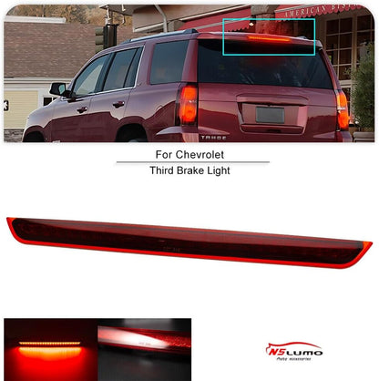 ya 7 8.24 baidi Center High Mount Red Lens LED Third Brake Light for 2007-2014 for GMC for Yukon XL 1500 
