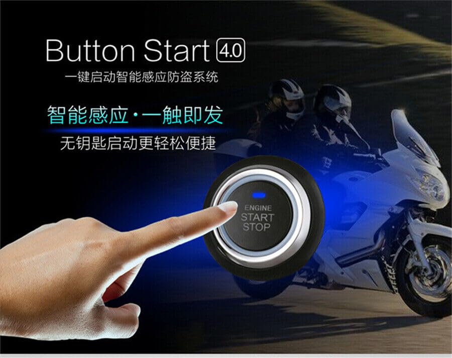 ya 6 8.24 baidi Motorcycle Scooter Security Alarm System Anti-Theft Remote Control Start Button