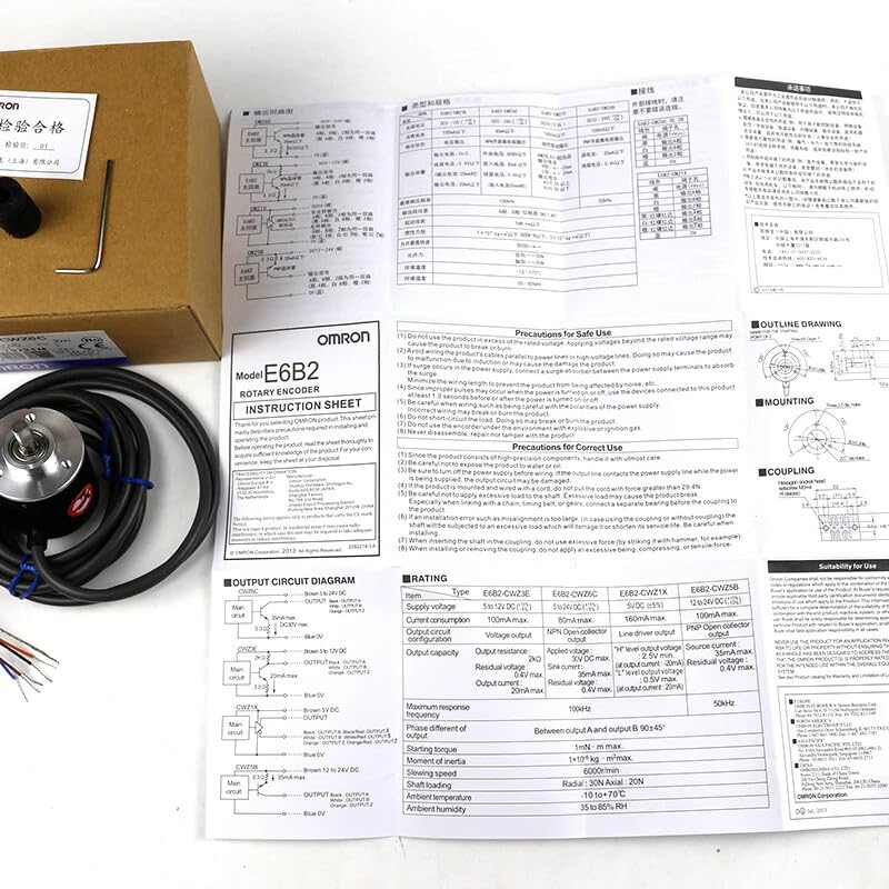 ya 16 10.20 baidi New E6B2-CWZ6C Encoder Incremental Photoelectric Rotary Encoder NPN Output