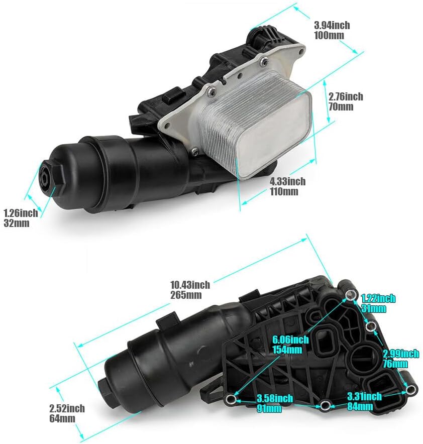 ya 12 10.8 baidi for Mini COOPER CLUBMAN COUNTRYMAN Engine Oil Cooler Filter Housing 11428585235