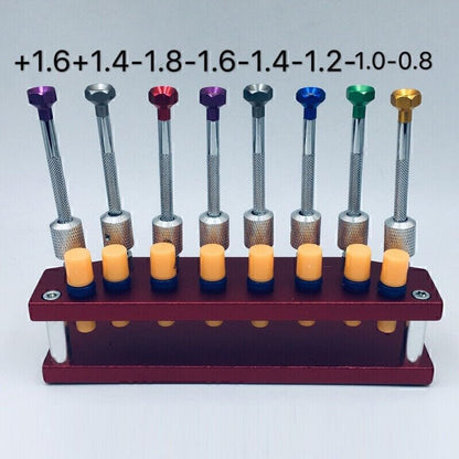 ya 26 10.21 baidi 8Pcs Screwdriver + Metal Base Stand Slotted Cross Screwdrivers Watch Repair Tool
