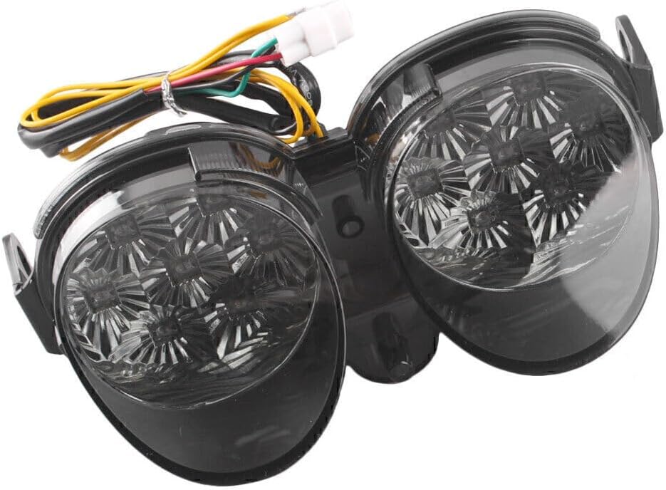 ya 10 9.16 zhengce Smoke Stop Tail light w/Brake Turn Signals Fit for Yamaha YZF R6 2001 2002