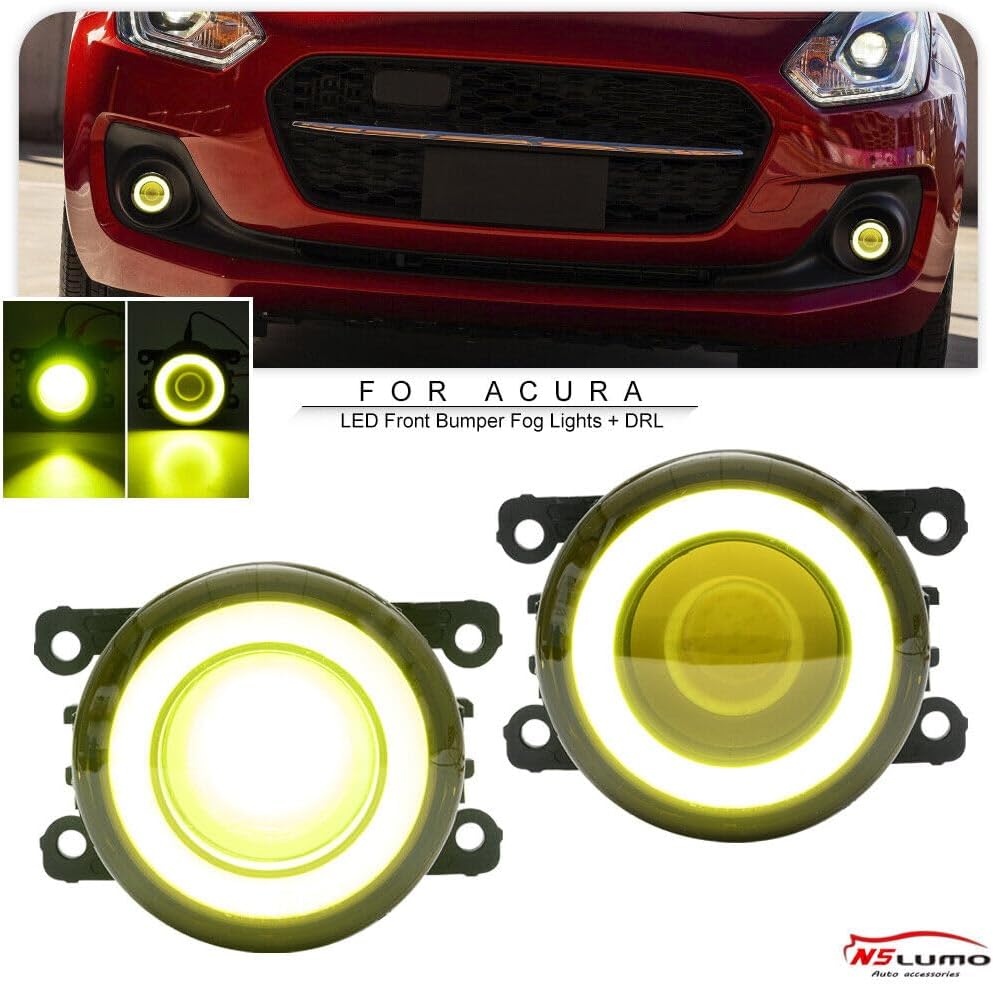 ya 7 8.24 baidi LED JDM Gold Selective Yellow Fog Light DRL for Acura TL ILX TSX RDX