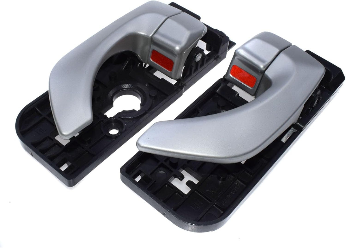 ya 4 8.14 for Hyundai Sonata Inside Interior Inner Door Handle Silver Rear Left&Right 2Pcs