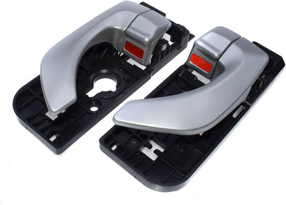ya 4 8.24 baidi for Hyundai Sonata Inside Interior Inner Door Handle Silver Rear Left&Right 2Pcs