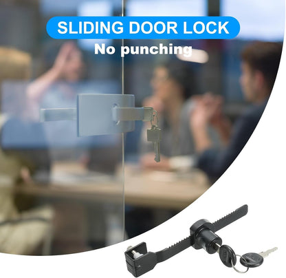 ya 26 10.21 baidi 2Pcs Glass Cabinet Lock, Keyed Different Single Swing Showcase Lock, Black