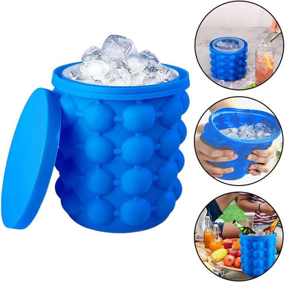 ya 14 9.20 baidi Space Saving Silicone Ice Bucket for Whiskey zing and Beer Cooling-1