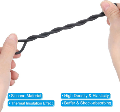 ya 26 10.21 baidi Silicone Foam Seal Strip, 32.8Ft 0.22Dia High Density Weather Stripping, Black