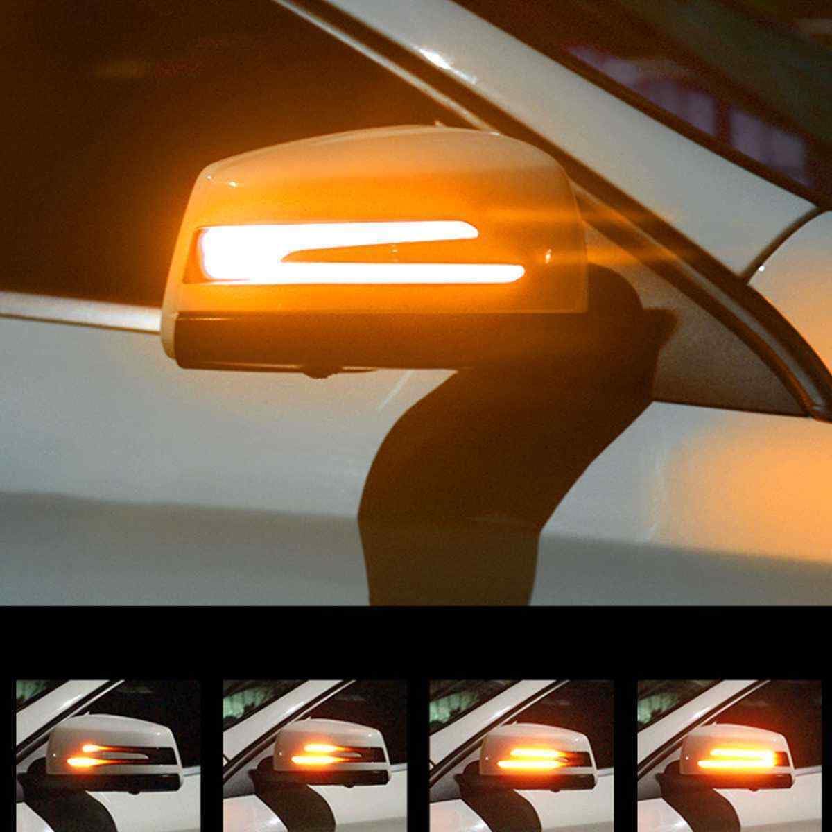 ya 4 8.8 Sequential Amber Turn Signal Side Mirror LED Lights for Benz W176 W246 W204 W212