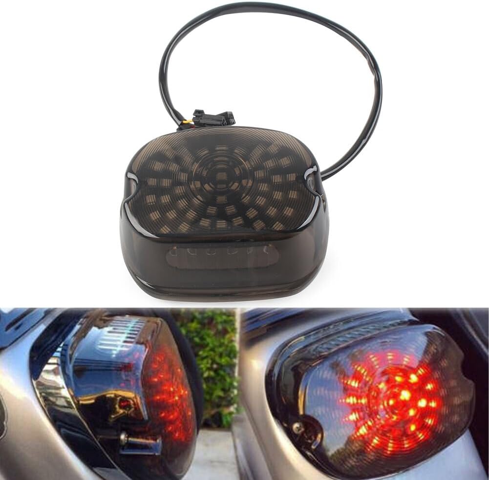 ya 10 9.16 zhengce LED Tail Rear Light Brake Turn Signal For Harley Fatboy Tour Electra Glide