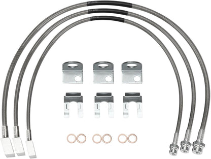ya 10 9.16 baidi 89715 Front and Rear Extended Brake Line Hose Kit Replace for 4-6 Lift Stai