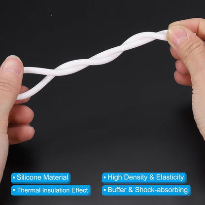ya 26 10.21 baidi Silicone Foam Seal Strip, 32.8Ft 0.24Dia High Density Weather Stripping, White